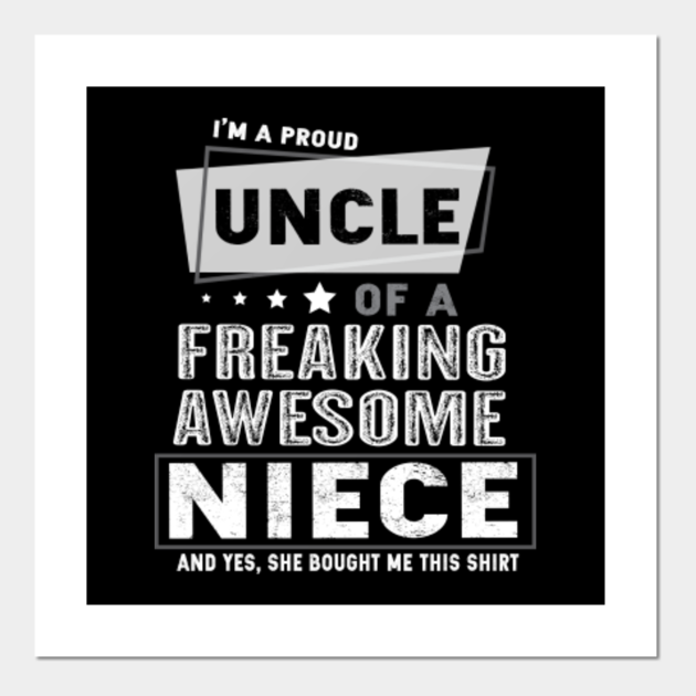 Uncle Gift Awesome Niece Uncle Gift Awesome Niece Posters and Art